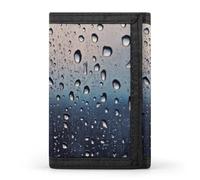 Rain Drops on Glass Wallet,Credit Card Holder,Three-fold Wallet for Passport Covers, Purse Passport Bag for Men Women