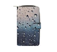 Rain Drops on Glass Wallet Multifunctional Wallets for Men Compact Wallet Purse Passport Bag
