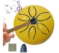 Rain Drum | 3 Inch 6 Notes Steel Tongue Music Rain Drum | Portable Outside Meditation Instrument for Backyard Lawn Yard School Beginner Home Adults Kids Yoga