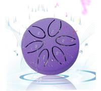 Rain Drum 3inch 6 Tone Carbon Steel Drum Ethereal Soothing Tongue Drum Mini Rain Drum for Outside When it Rains Tongue Drum Rain Steel Tongue Drum for Zen Education Meditation Yoga, Purple