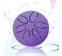 Rain Drum 3inch 6 Tone Carbon Steel Drum Ethereal Soothing Tongue Mini Rain for Outside When it Rains for Zen Education Meditation Yoga, Purple