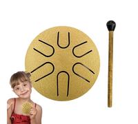 Rain Drum - 6 Notes Tongue Drum - 3 Inches Rain Drum For Yoga, Zen Meditation, Musical Education, Camping, Entertainme