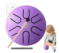 Rain Drum, 6 Tones Steel Tongue Drum Rain Chime, 3-Inch Hand Pan Drums Musical Instruments Kit, Chakra Tank Drum Rain Chime, Handpan Meditation Drum for Garden for Zen & Musical Education