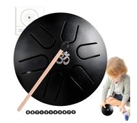 Rain Drum, 6 Tones Steel Tongue Drum Rain Chime, 3-Inch Hand Pan Drums Musical Instruments Kit, Chakra Tank Drum Rain Chime, Handpan Meditation Drum for Garden for Zen & Musical Education