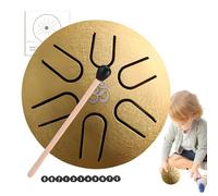Rain Drum, 6 Tones Steel Tongue Drum Rain Chime, 3-Inch Hand Pan Drums Musical Instruments Kit, Chakra Tank Drum Rain Chime, Handpan Meditation Drum for Garden for Zen & Musical Education