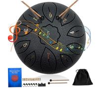 Rain Drum 6inch 11 Tone Chakra Drum for Rain Ethereal Soothing Tongue with Carving Carbon Steel for Outside When it Rains for Zen Education Meditation Yoga Steel