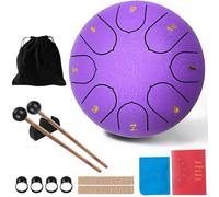 Rain Drum, 8 Notes 6 Inches, Chakra Rain Drum, Steel Tongue Drum, Rain Music Drum, Outdoor Rain Drum, Garden Handpan with Beater, Percussion Instruments (8 Tone 6 Inches)