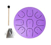 Rain Drum Chime for Outside Garden, 4 Inch 9 Notes Steel Tongue Chakra Drum, Waterproof Meditation Rain Instrument