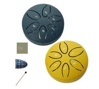 Rain Drum, Educational Percussion Tool, 8cm, 6-Note Steel Tongue Drum, Waterproof Garden Rain Chime, Soothing Sound Quality, for Meditation, Relaxation, Mindfulness & Beginner Music Education