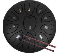 Rain Drum for Garden | 6 Inches 11 Tones Steel Tongue Drum Rain Chime | Chakra Drum For Rain | Ethereal Drum For Rain Outdoor | Rain Drum for Kids,Black