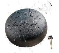 Rain Drum for Garden,Rain Drum Outside,6 Inch 8 Tones Drum Rain Chime,Chakra Drum for Rain Waterproof,Chakra Drum for Rain Outdoor,Handpan Meditation Drum for Garden,Enjoy The Rain Symphony (D)