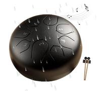 Rain Drum for Garden,Rain Drum Outside,6 Inch 8 Tones Drum Rain Chime,Chakra Drum for Rain Waterproof,Chakra Drum for Rain Outdoor,Handpan Meditation Drum for Garden,Enjoy The Rain Symphony (A)