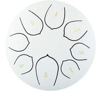 Rain Drum for Garden,Steel Tongue Drum,6 inches 8 Tone,Percussion Instrument,Outdoor Chakra Handpan Meditation Drum,for Musical Education Concert Mind Healing (A)