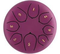 Rain Drum for Garden,Steel Tongue Drum,6 inches 8 Tone,Percussion Instrument,Outdoor Chakra Handpan Meditation Drum,for Musical Education Concert Mind Healing (P)