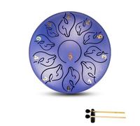 Rain Drum for Garden, Surwin Chakra Drum for Rain with Pocket and Mallets, 6 inches 11 Tone D Key Steel Tongue Rain Drum Musical Instruments for Outside Meditation Yoga (Violet)