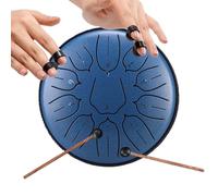 Rain Drum for Outdoor Garden, 6 Inch 11 Notes Natural Chakra Drum for Outdoor Rain, Drum Rain Chime (Blue)