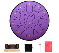 Rain Drum for Outdoor Garden, Rain Drum for Garden Instrument, Drum Bag and Other Percussion Kit for Meditation and Music Therapy. (Red, 11 Tons), JZRRSLUHK, Violet, 11 tons