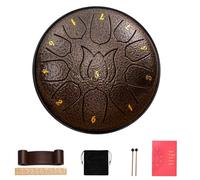 Rain Drum for Outdoor Garden, Rain Drum for Garden Instrument, Drum Bag and Other Percussion Kit for Meditation and Music Therapy. (Red, 11 Tons), JZRRSLUHK, Bronze, 11 tons