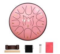 Rain Drum for Outdoor Garden, Rain Drum for Garden Instrument, Drum Bag and Other Percussion Kit for Meditation and Music Therapy. (Red, 11 Tons), JZRRSLUHK, Light Pink, 11 tons