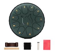 Rain Drum for Outdoor Garden, Rain Drum for Garden Instrument, Drum Bag and Other Percussion Kit for Meditation and Music Therapy. (Red, 11 Tons), JZRRSLUHK, Green Stone, 11 tons
