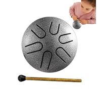 Rain Drum for Outdoor, Tongue Drum, 6 Note Hand Drums | 3 Inch Steel Drum for Meditation, Music Education, Entertainment, Children, Adults, Families, Principian