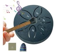 Rain Drum for Outside | 3 Inch 6 Notes Yard Rhythm Rain Drum for Kids - Educational Hand Percussion Instrument for Soothing Meditation Mindfulness Practice Relaxation Yoga Adults Beginners