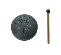Rain Drum for Outside | 3 Inch 6 Tones Steel Tongue Drum Rain Chime | Outdoor Rain Chime Musical Chimes Instrument | Rain Drums for Zen & Musical Education (Black)