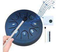 Rain Drum For Outside, 4.5 Inch 8 Tones Steel Tongue Drum Rain Chime, Rain Chime Chimes Instrument, Handpan Meditation Drum,Music Book,Mallet For Zen & Musical Education
