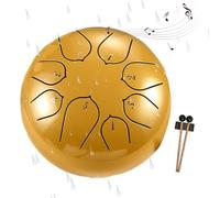 Rain Drum for Outside,6 Inch 8 Notes Chakra Drum for Rain,Rain Drum for Outside Garden,Rain Drum for Outside When it Rains (Gold)