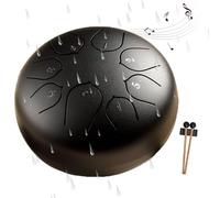 Rain Drum for Outside,6 Inch 8 Notes Chakra Drum for Rain,Rain Drum for Outside Garden,Rain Drum for Outside When it Rains (Black)