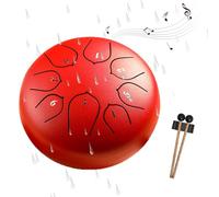 Rain Drum for Outside,6 Inch 8 Notes Chakra Drum for Rain,Rain Drum for Outside Garden,Rain Drum for Outside When it Rains (Red)