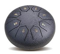 Rain Drum for Outside, 6 Inch 8 Notes Steel Tongue Drum with Bag, Music Book, Drumsticks, Mallet Holder and Finger Picks, for Beginner Music Education, Mind Healing, Camping, Meditation