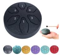 Rain Drum For Outside, 6 Tones Steel Tongue Drum Rain Chime, Handpan Meditation Drums For Garden, Balmy Rain Chime Musical Instrument For Kids, Ethereal Drums For Rains(B)