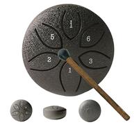 Rain Drum for Outside, Chakra Drum for Rain, 3 Inches 6 Notes Steel Tongue Drum, Rain Drum for Outside When It Rains, Rain Drum for Garden for Yoga, Meditation,Family Entertainment,Music Education