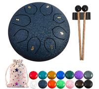 Rain Drum for Outside, Chakra Drum for Rain, Steel Tongue Drum Rain Chime, Rain Drum for Garden, Chakra Rain Drum Outdoor, Waterproof Beginner Handpan Drum Percussion with Bag (dark black)