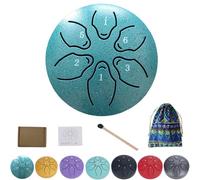 Rain Drum for Outside Garden,2025 Upgrade Steel Tongue Drum Rain Chime Waterproof,6 Notes Steel Tongue Drum Rain Chime with Bag Sticks Music Book,Mini Handpan Drum,Rain Drum for Garden Instrument
