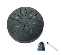 Rain Drum for Outside Garden, 3 Inches 6 Tones Steel Tongue Musical, Chakra Drum Rain Chime With Drum Bag and Drum Mallets, Percussion Instruments for Adult Musical Education Gifts