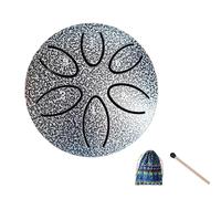 Rain Drum for Outside Garden, 3 Inches 6 Tones Steel Tongue Musical, Chakra Drum Rain Chime With Drum Bag and Drum Mallets, Percussion Instruments for Adult Musical Education Gifts