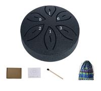 Rain Drum For Outside Garden, 3inch 6-note Mini Steel Tongue Chakra Drums, Children's Gift Beginner Drums, Unique Outdoor Yard Lawn Musical Percussion Instruments(F)