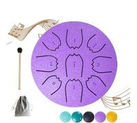 Rain Drum for Outside Garden, 4 Inches 9 Notes Steel Tongue Chakra Drums, Waterproof Meditation Rain Chime, D Major Rain Chime, Rain Drum for Meditation Yoga Beginner Musical