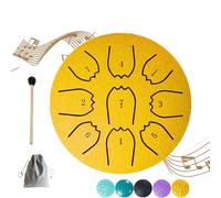 Rain Drum for Outside Garden, 4 Inches 9 Notes Steel Tongue Chakra Drums, Waterproof Meditation Rain Chime, D Major Rain Chime, Rain Drum for Meditation Yoga Beginner Musical