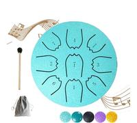 Rain Drum for Outside Garden, 4 Inches 9 Notes Steel Tongue Chakra Drums, Waterproof Meditation Rain Chime, D Major Rain Chime, Rain Drum for Meditation Yoga Beginner Musical