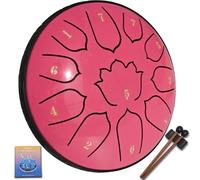 Rain Drum for Outside & Garden - 6-Inch Steel Tongue Drum, 11 Notes with Soft Bag, Music Book, and Mallets - Ideal for Meditation, Yoga, Relaxation, Sound Therapy, Musical Education - by VESYMAN