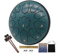 Rain Drum for Outside Garden, 6-Inch Steel Tongue Drum with 11 Notes, Percussion Instrument, Includes Soft Bag, Music Book, and Mallets, Ideal for Meditation, Yoga, and Relaxation