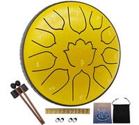 Rain Drum for Outside Garden, 6-Inch Steel Tongue Drum with 11 Notes, Percussion Instrument, Includes Soft Bag, Music Book, and Mallets, Ideal for Meditation, Yoga, and Relaxation