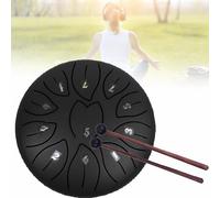 Rain Drum For Outside Garden | 6 Inches 11 Tones | Ethereal Drum For Rain | Rain Drums for Zen & Musical Education | Handpan Meditation Drum for Garden,Black