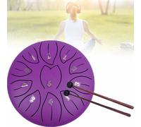 Rain Drum For Outside Garden | 6 Inches 11 Tones | Ethereal Drum For Rain | Rain Drums for Zen & Musical Education | Handpan Meditation Drum for Garden,Purple