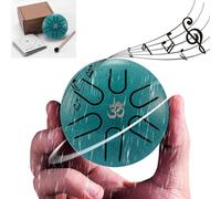 Rain Drum for Outside Garden, 6 Note 3 Inch Steel Tongue Drum, Chakra Drum for Rain Music Chime, Musical Instruments When It Rains, Meditation Accessories for Camping, Meditation, Yoga, Education(3gre