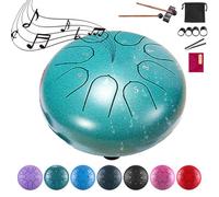 Rain Drum for Outside Garden, 8 Note 6 Inch Steel Tongue Drum, Chakra Drum for Rain Music Chime, Musical Instruments When It Rains, Meditation Accessories for Camping, Meditation, Yoga, Education(6mal