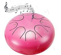 Rain Drum for Outside Garden,Cha-kra Drum for Rain Outdoor, Steel Tongue Drum,Drum Rain Chime Waterproof,Rain Drum for Garden Instrument, Sound Healing Instruments for Meditation or Yoga (Pink)